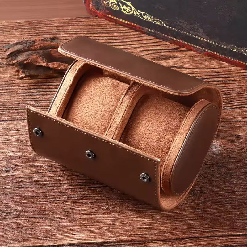 |Estuche Cuero para 2 Relojes|