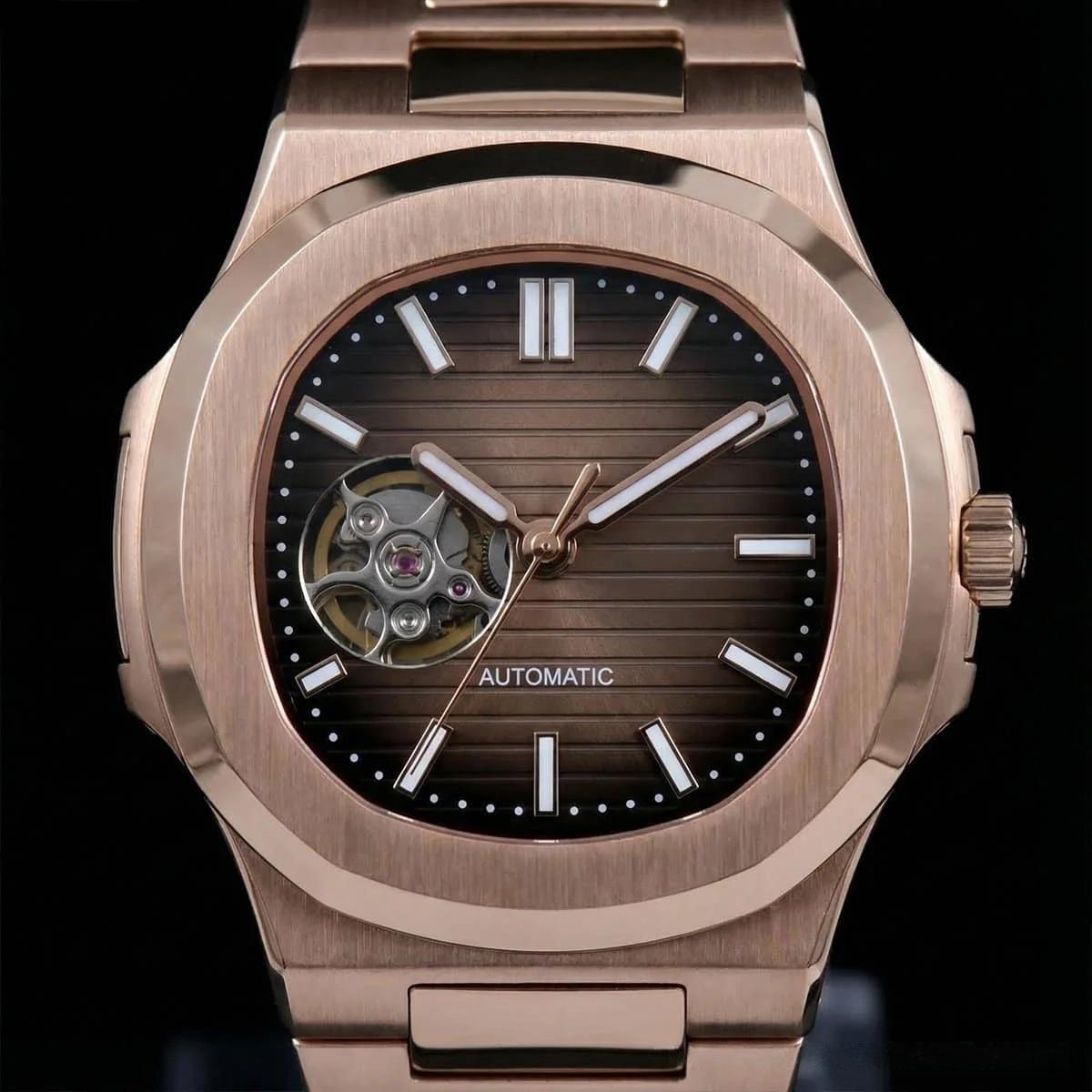 Nautiko Chocolate Rose Gold Open Heart