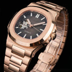 Nautiko Chocolate Rose Gold Open Heart