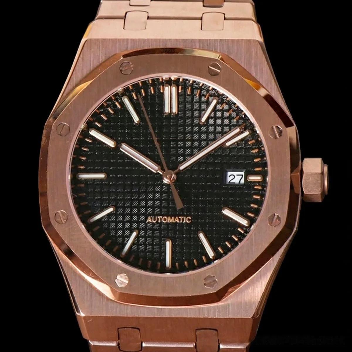 Royal Oak Black Rose Gold