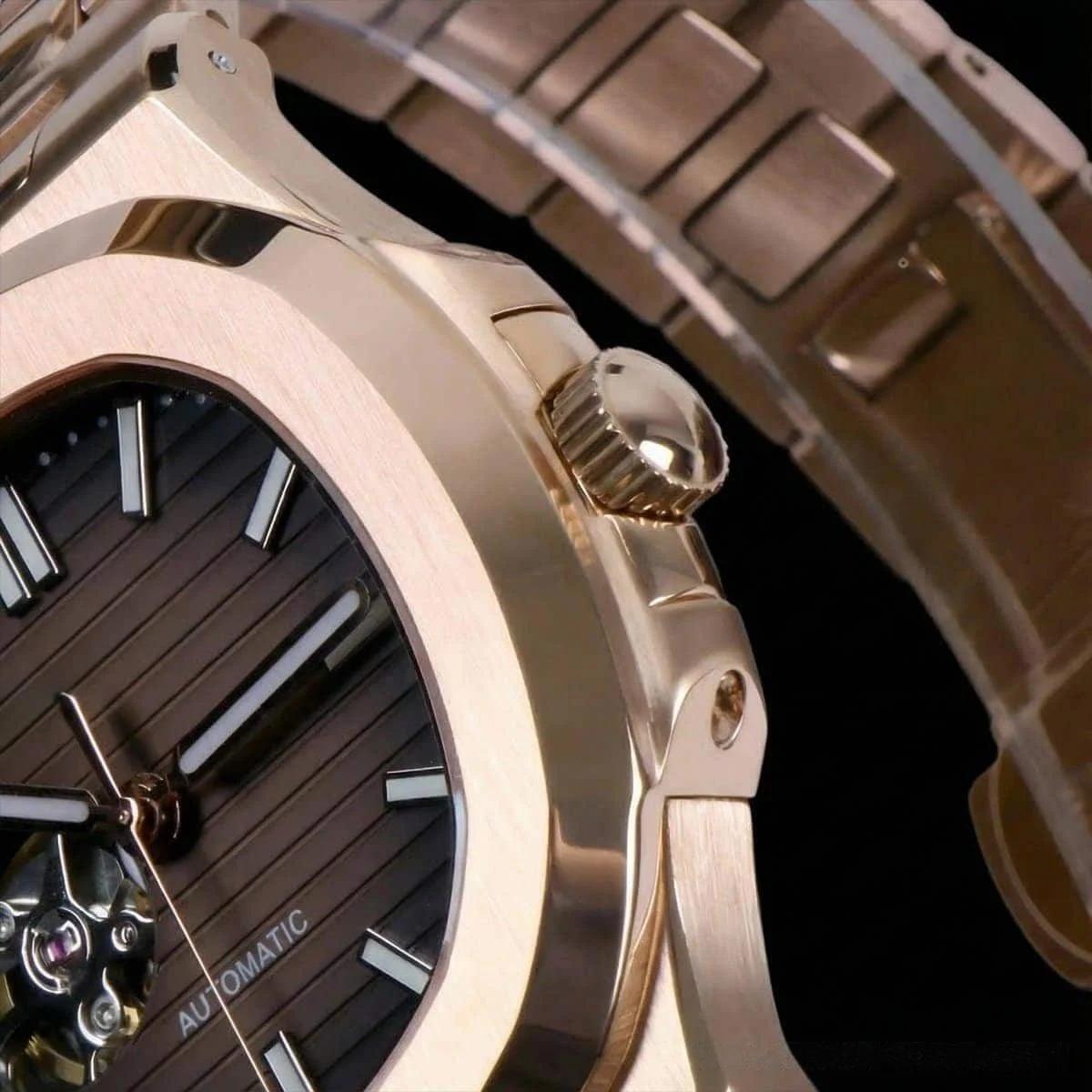 Nautiko Chocolate Rose Gold Open Heart