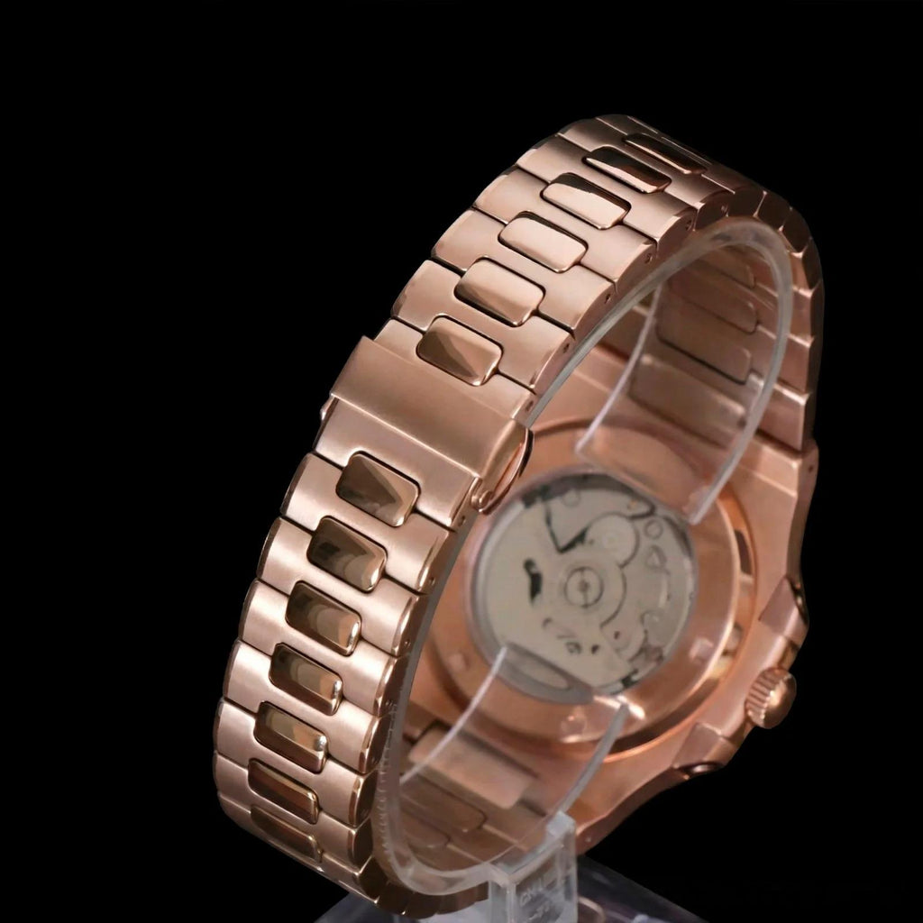 Nautiko Chocolate Rose Gold Open Heart